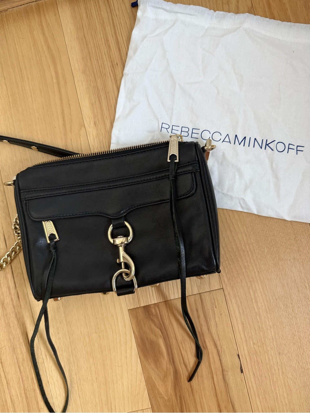 Rebecca Minkoff Mini MAC Crossbody, black leather